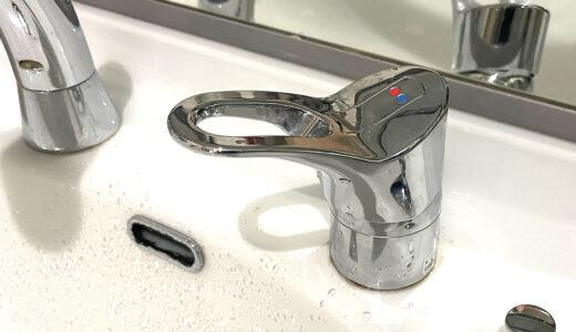 ギシギシ動きが悪く固くなった洗面所の水栓レバー（蛇口）を修理